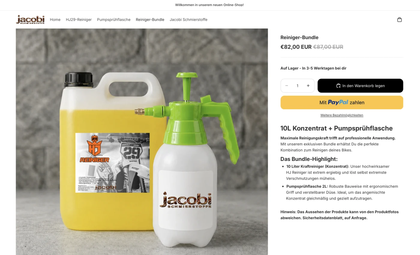Jacobi Schmierstoffe GmbH – Online Shop